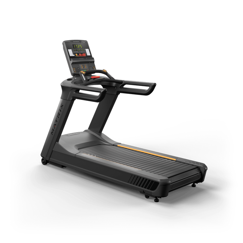 Matrix Fitness Performance Plus Treadmill with Group Training LED Console front view | Fitness Experience