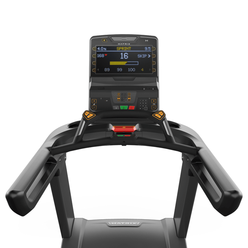 Matrix Fitness Performance Plus Treadmill with Premium LED Console view of console | Fitness Experience