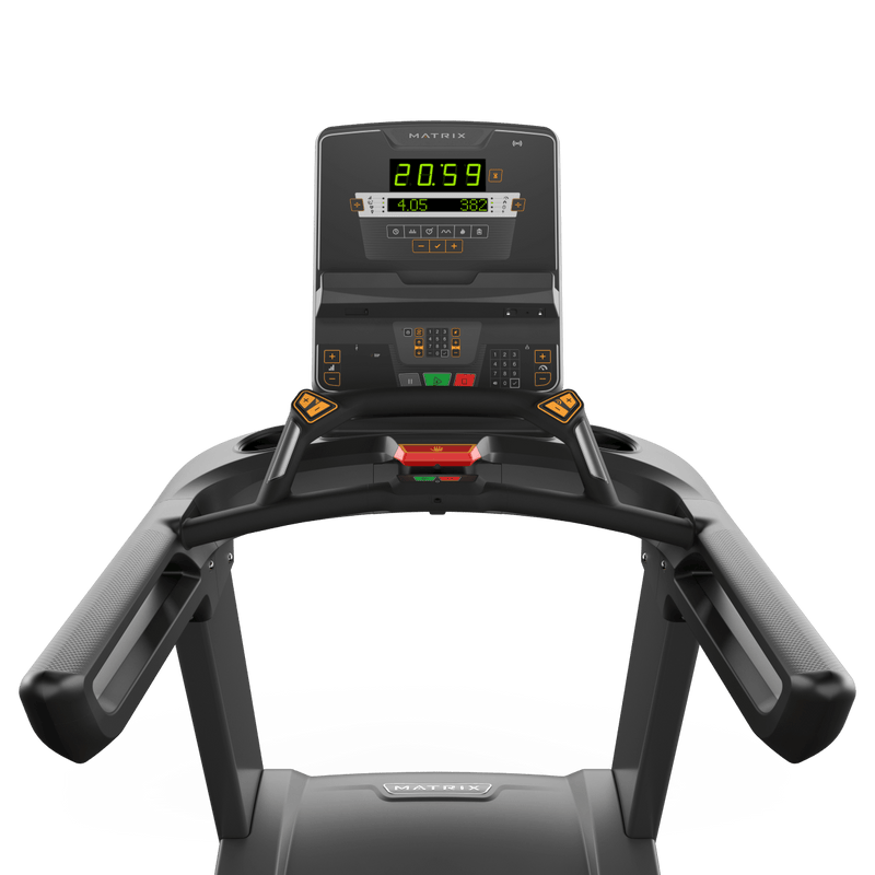 Matrix Fitness Performance Plus Treadmill with LED Console view of console | Fitness Experience