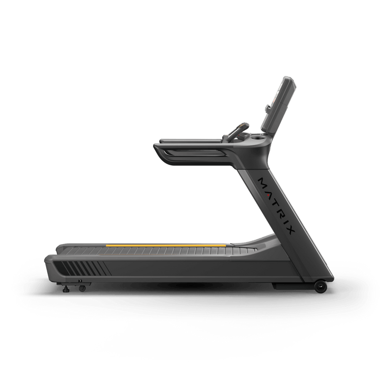 Matrix Fitness Performance Plus Treadmill with Group Training LED Console side view | Fitness Experience