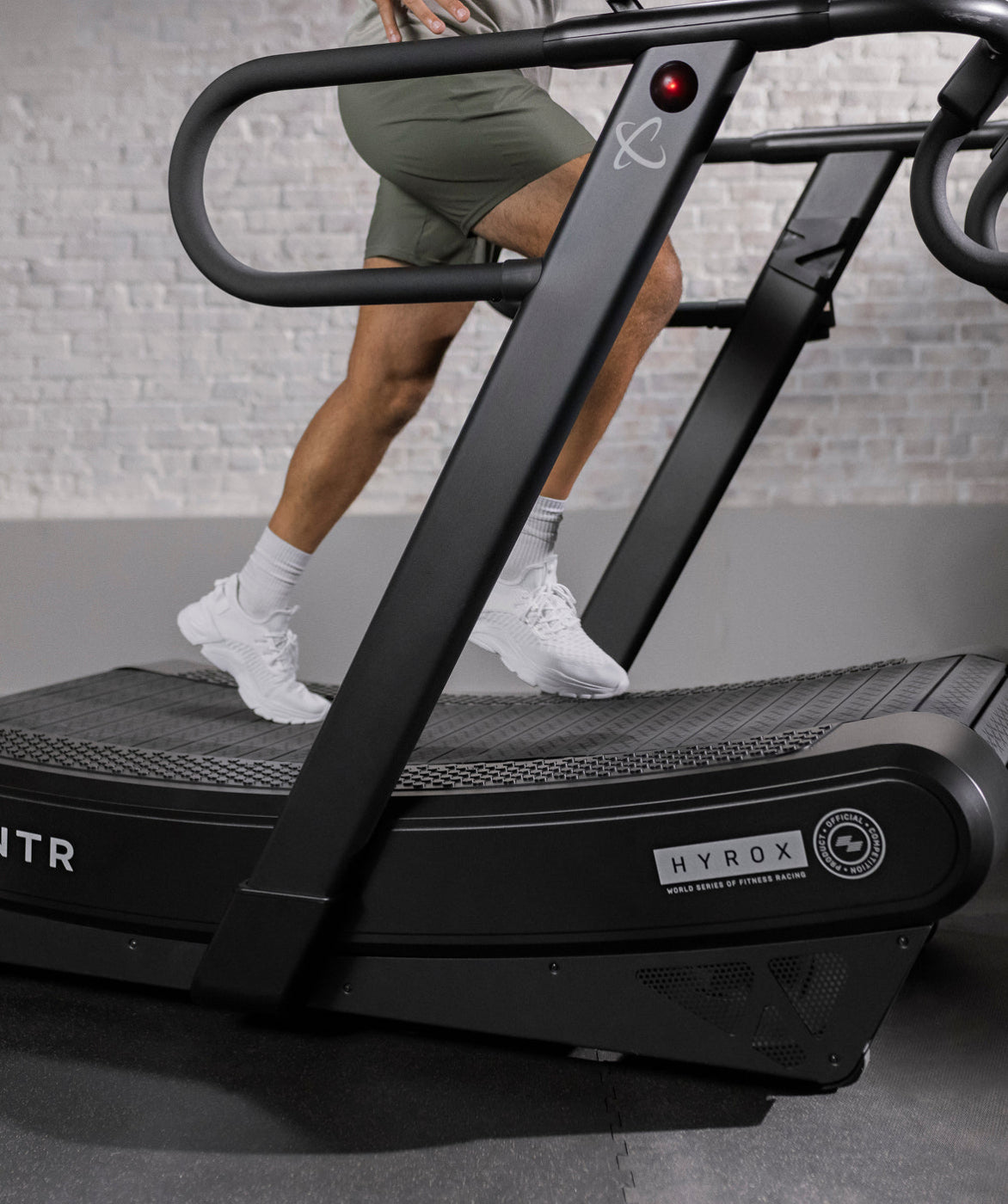 Extruded-aluminum slats with a rubber top for shock absorption