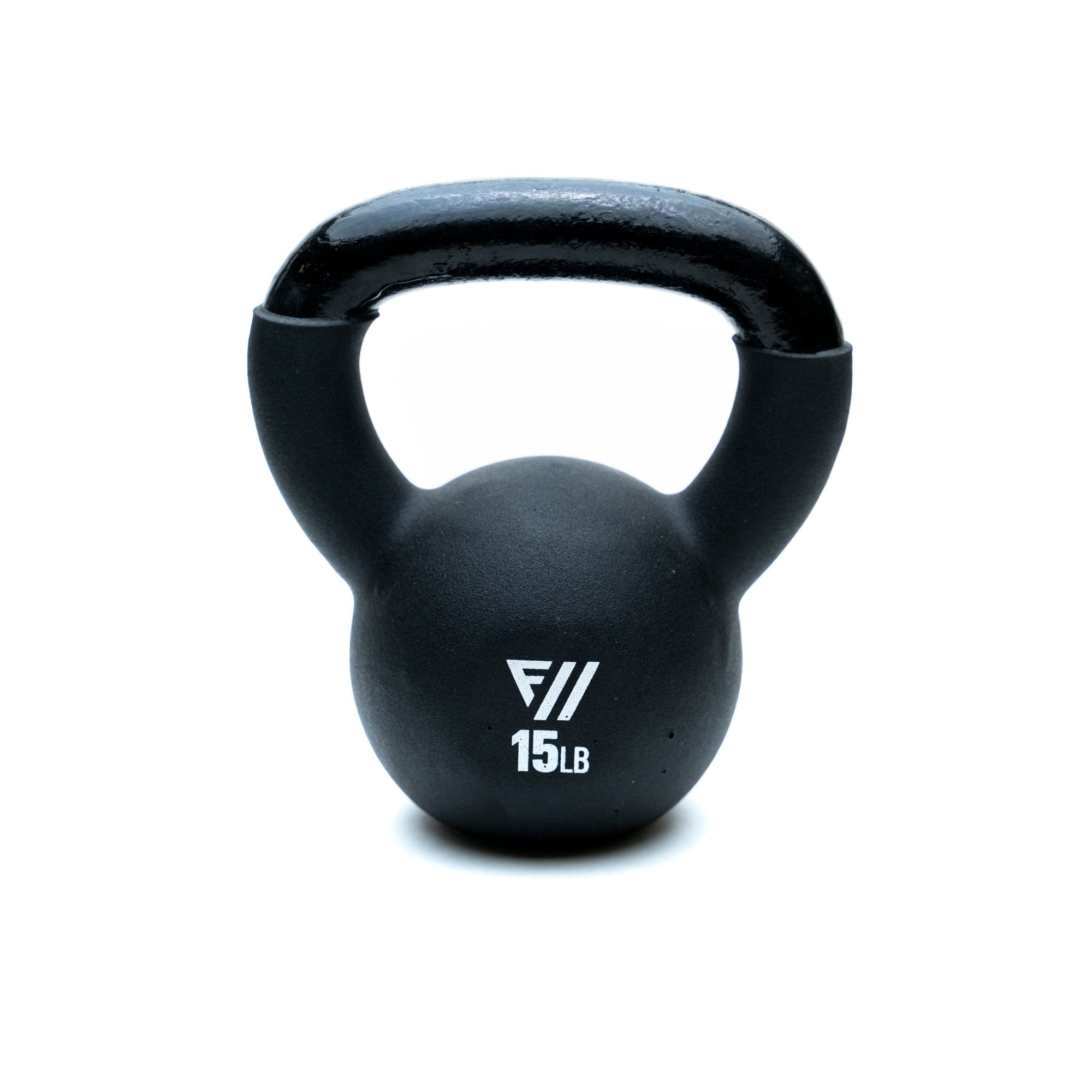 FitWay Equip. 15lb Black Neoprene Kettlebell | Fitness Experience