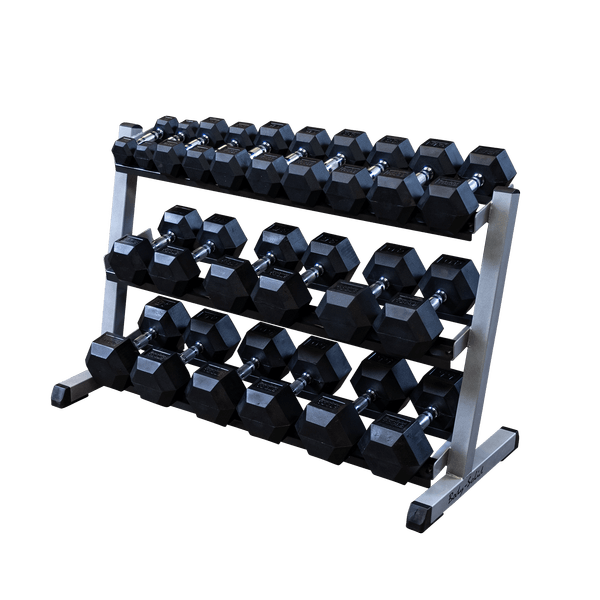 BodySolid 3 Tier Horizontal 48&quot; Dumbell - Fitness Experience