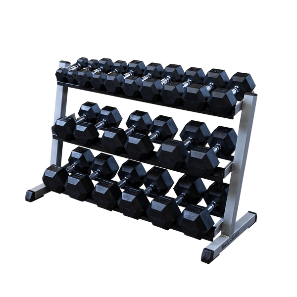BodySolid 3 Tier Horizontal 48" Dumbell - Fitness Experience