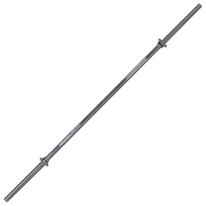 York Barbell 6 FT Spinlock Solid Steel Bar with Collars - Fitness Experience