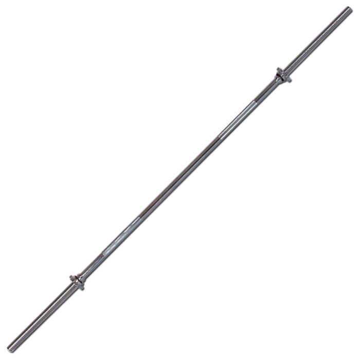 York Barbell 6 FT Spinlock Solid Steel Bar with Collars - Fitness Experience