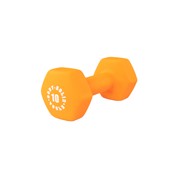 Bodysolid Orange 10lb Neoprene Dumbbell  | Fitness Experience