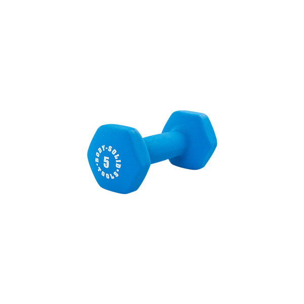 Bodysolid Blue 5lb Neoprene Dumbbell | Fitness Experience