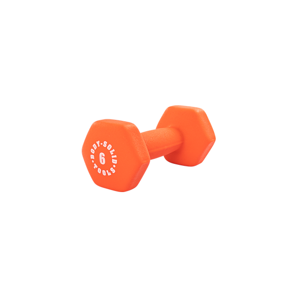 Bodysolid Red 6lb Neoprene Dumbbell