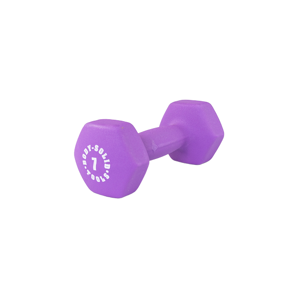 Bodysolid Dark Purple 7lb Neoprene Dumbbell | Fitness Experience