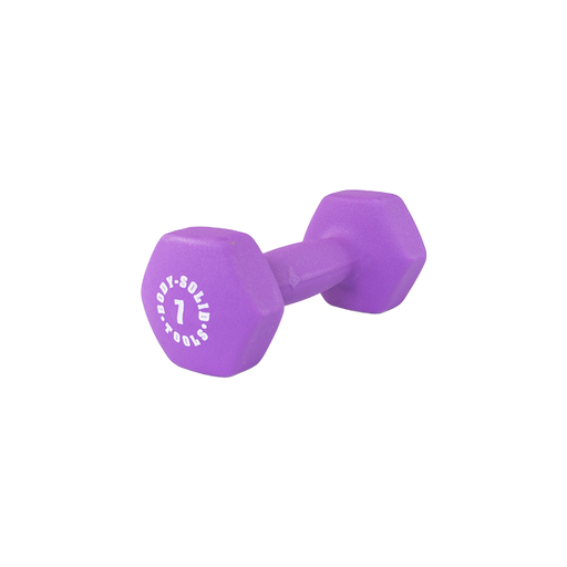 Bodysolid Dark Purple 7lb Neoprene Dumbbell | Fitness Experience