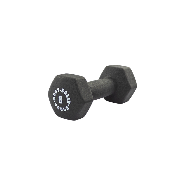 Bodysolid Black 8lb Neoprene Dumbbell | Fitness Experience