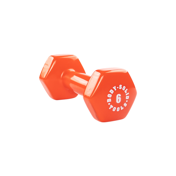 Bodysolid Red 6lb Vinyl Dumbbell | Fitness Experience