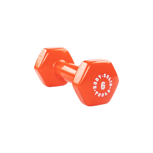 Bodysolid Red 6lb Vinyl Dumbbell | Fitness Experience