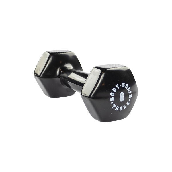 Bodysolid Black 8lb Vinyl Dumbbell | Fitness Experience