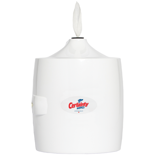 Certainty Wall Mount Wipes Dispenser - White | Fitness Experience