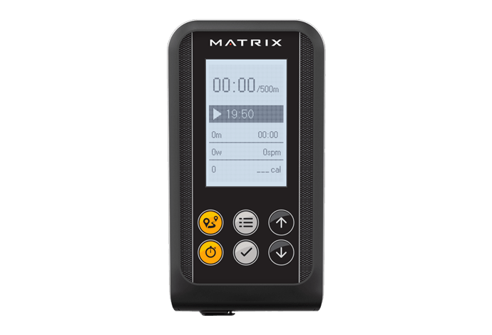 Matrix Fitness Rower with Magnetic Resistance view of console | Fitness Experience