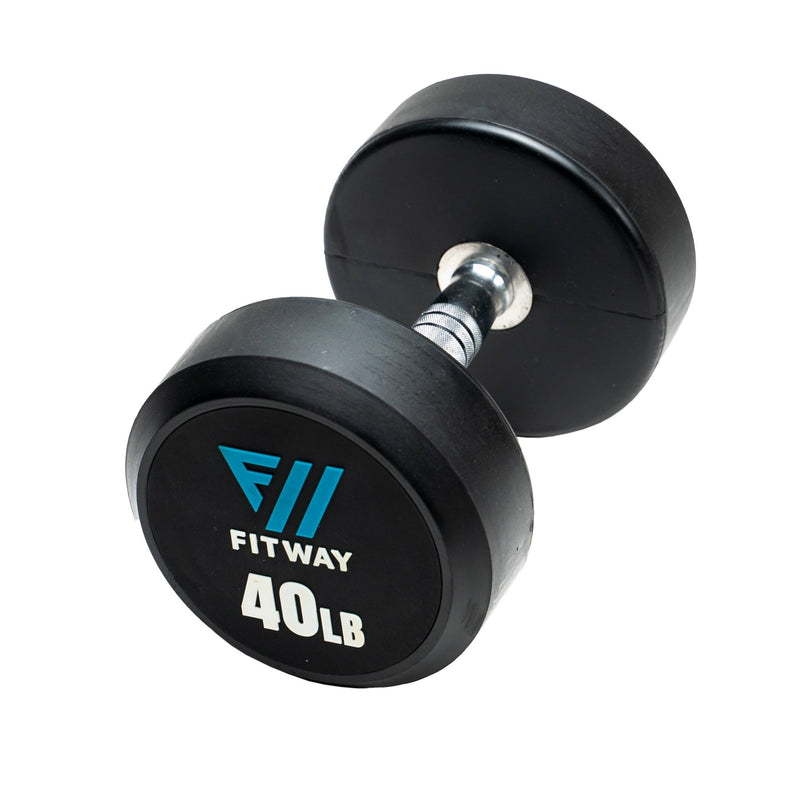 FitWay Equip. Commercial Rubber Dumbbell Set, 5lb - 50lb - Fitness Experience