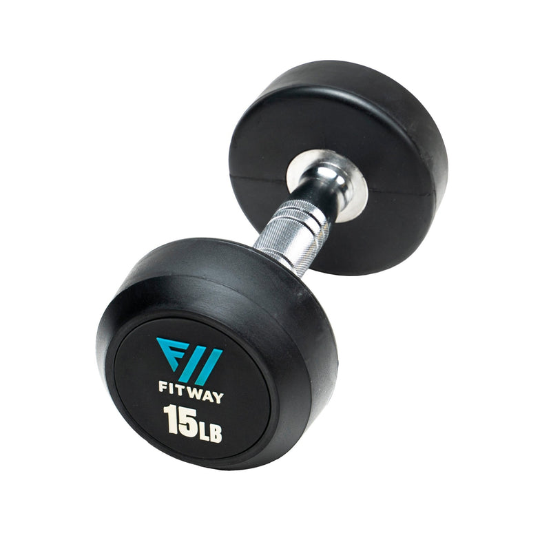 FitWay Equip. Commercial Rubber Dumbbell Set, 5lb - 50lb - Fitness Experience