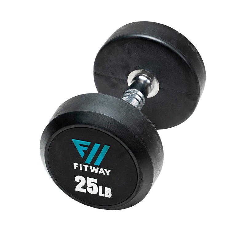 FitWay Equip. Commercial Rubber Dumbbell Set, 5lb - 50lb - Fitness Experience