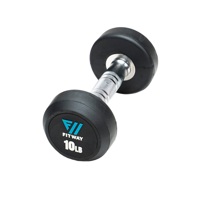 FitWay Equip. Commercial Rubber Dumbbell Set, 5lb - 50lb - Fitness Experience