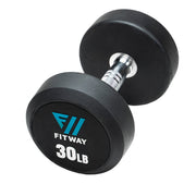 FitWay Equip. Commercial Rubber Dumbbell Set, 5lb - 50lb - Fitness Experience