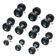 FitWay Equip. Commercial Rubber Dumbbell Set, 5lb - 50lb - Fitness Experience