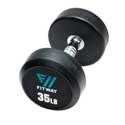 FitWay Equip. Commercial Rubber Dumbbell Set, 5lb - 50lb - Fitness Experience