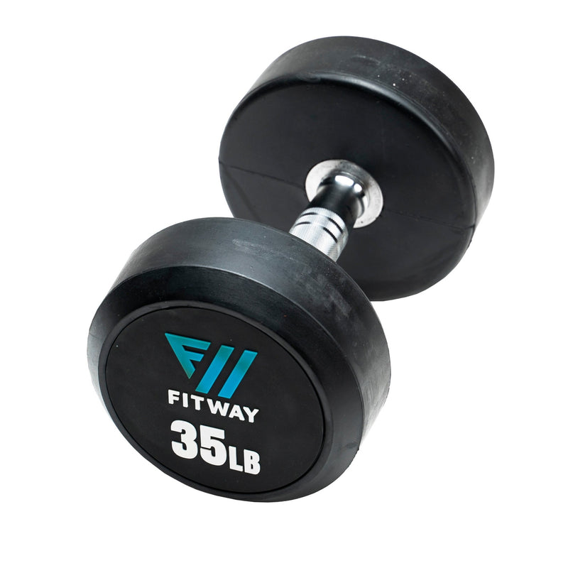 FitWay Equip. Commercial Rubber Dumbbell Set, 5lb - 50lb - Fitness Experience
