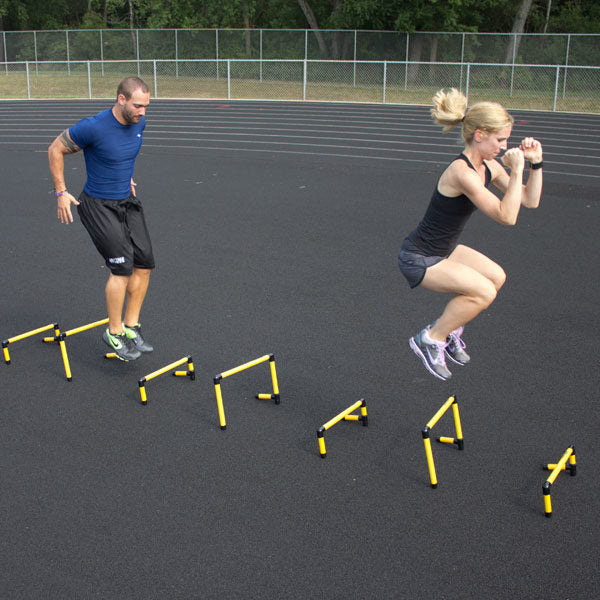 Prism Fitness Smart Cart Training System view of hurdles | Fitness Experience