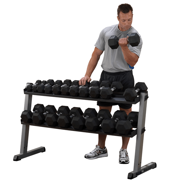 BodySolid GDR60 60&quot; 2 Tier Dumbbell Rack - Fitness Experience