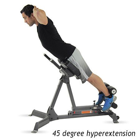 Inspire Fitness 45/90 Hyperextension Bench view in use | Fitness Experience