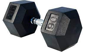 Fitway Rubber Hex Dumbbell - 90lb