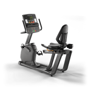 Matrix Fitness Lifestyle Recumbent Cycle with Group Training LED Console rear view | Fitness Experience 