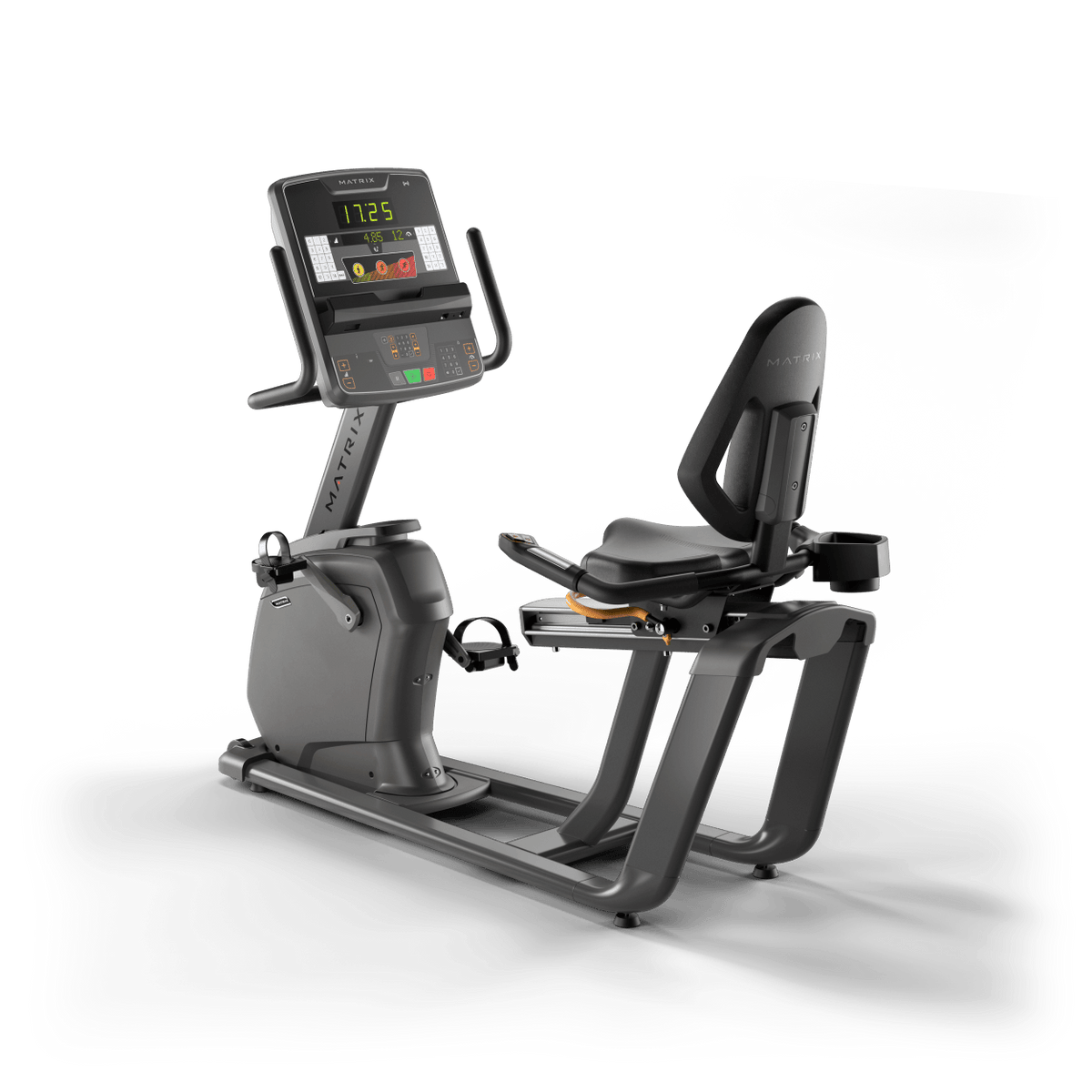 Matrix Fitness Lifestyle Recumbent Cycle with Group Training LED Console rear view | Fitness Experience 