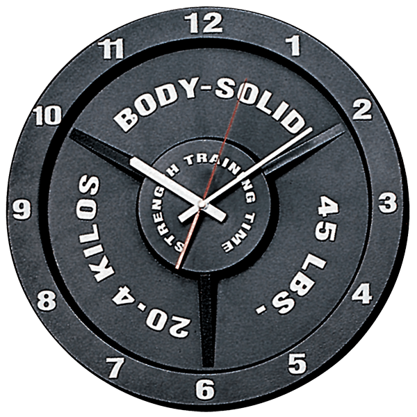 BodySolid Olympic Plate Wall Clock - Fitness Experience
