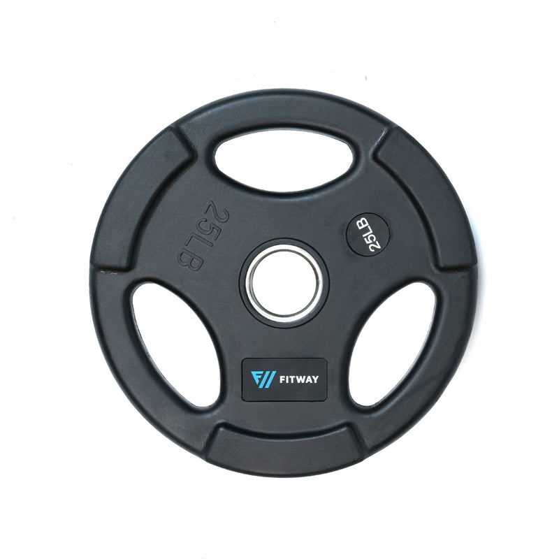 Fitway Olympic Rubber Grip Plate - 25lbs