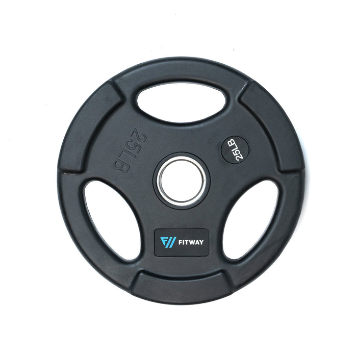 Fitway Olympic Rubber Grip Plate - 25lbs