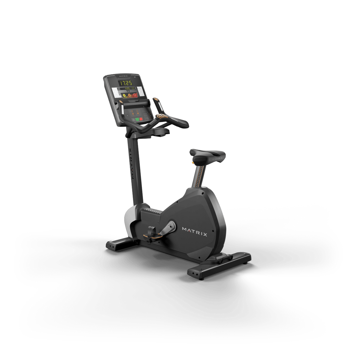 Matrix Fitness Performance Upright Cycle with Group Training LED Console full view | Fitness Experience