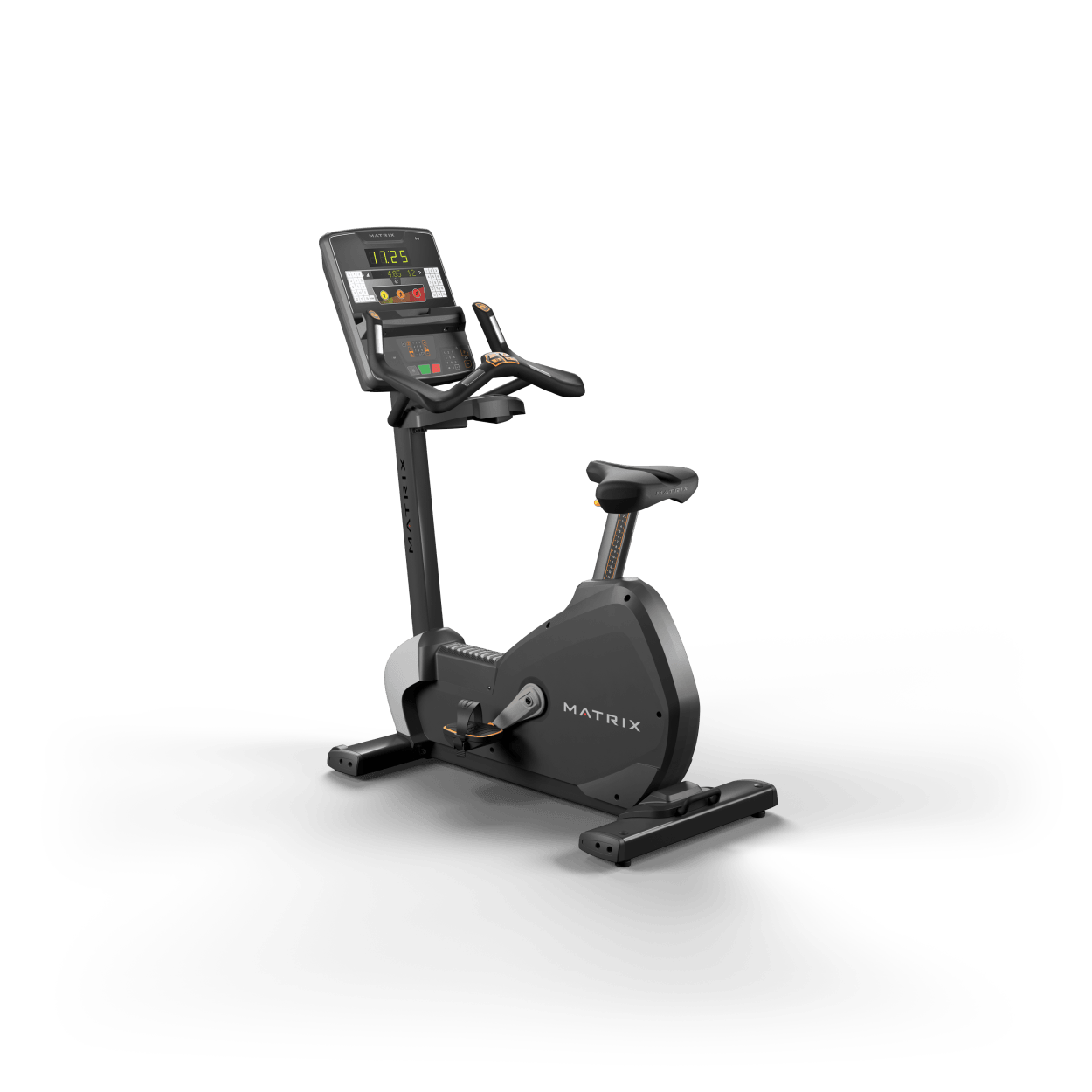 Matrix Fitness Performance Upright Cycle with Group Training LED Console full view | Fitness Experience