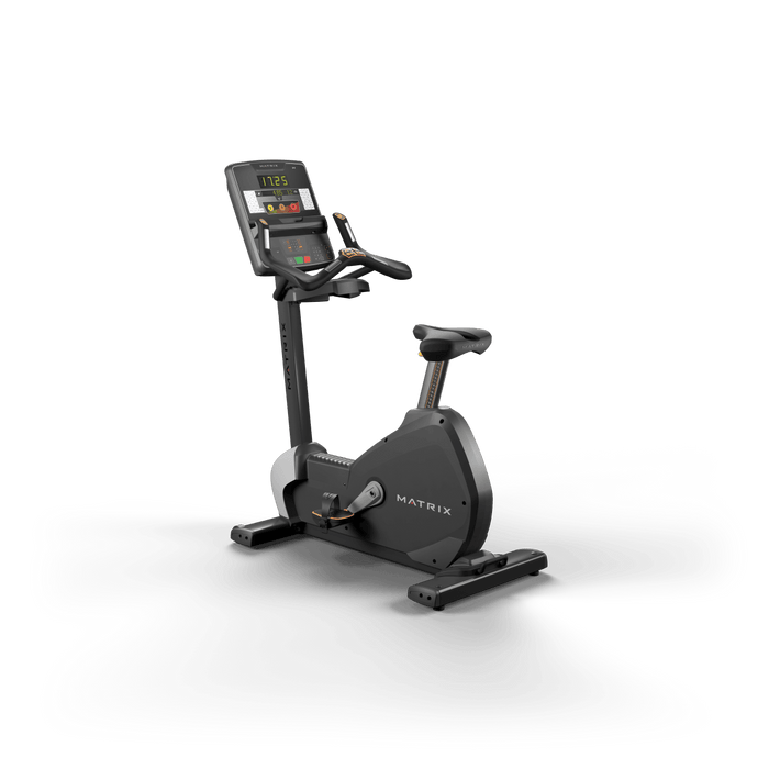 Matrix Fitness Performance Upright Cycle with Group Training LED Console full view | Fitness Experience