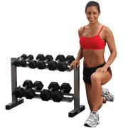 BodySolid Powerline 28" 2 Tier Dumbbell Rack - Fitness Experience