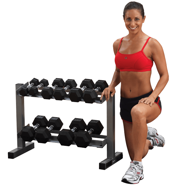 BodySolid Powerline 28&quot; 2 Tier Dumbbell Rack - Fitness Experience