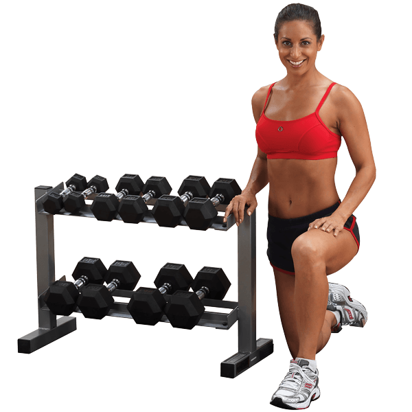 BodySolid Powerline 28" 2 Tier Dumbbell Rack - Fitness Experience