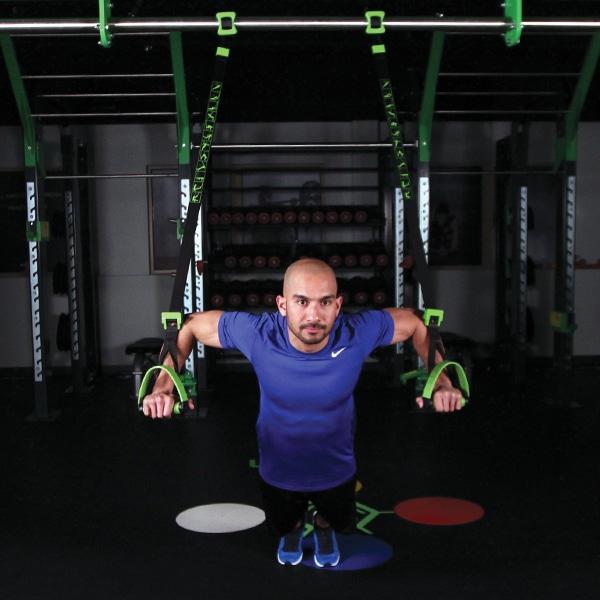Prism Fitness Smart Straps Body Weight Trainer view in use | Fitness Experience