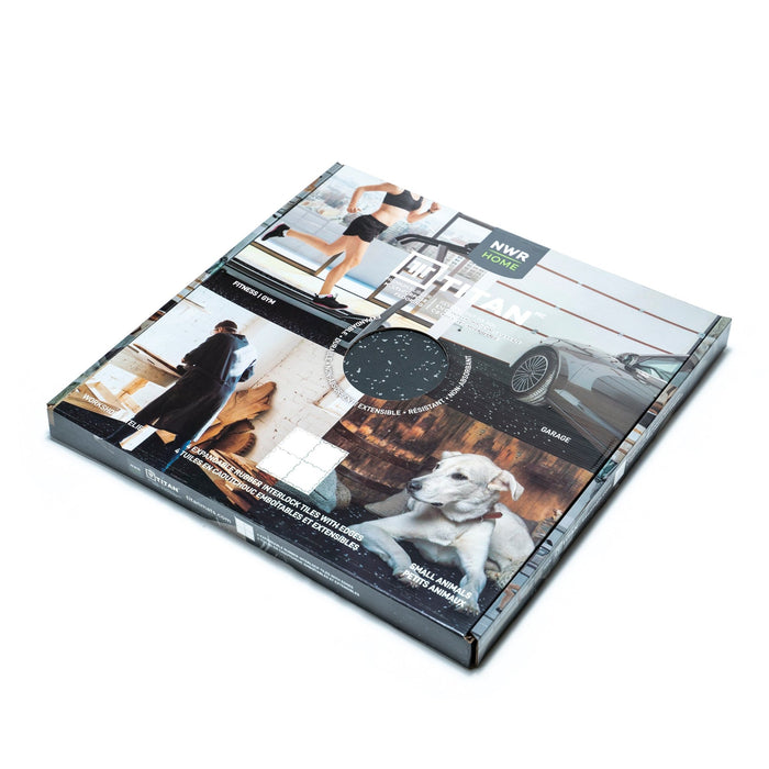 Titan 2'x2' Grey Rubber Tile